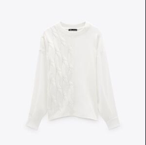 Zara Combination Cable Knit Sweater